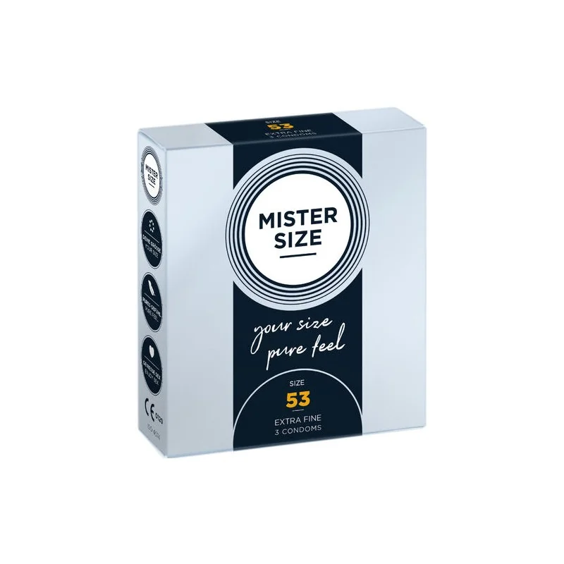 Mister Size - Preservativos Tamanho M 53 MM (3 Unidades)