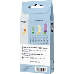 Mister Size - Kit De Teste Com 3 Preservativos De Tamanhos Diferentes + Fita Métrica