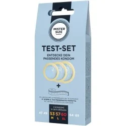 Mister Size - Kit De Teste Com 3 Preservativos De Tamanhos Diferentes + Fita Métrica