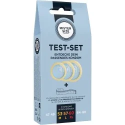 Mister Size - Kit De Teste Com 3 Preservativos De Tamanhos Diferentes + Fita Métrica