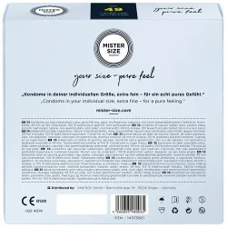 Mister Size - Preservativos Tamanho S 49 MM (36 Unidades)