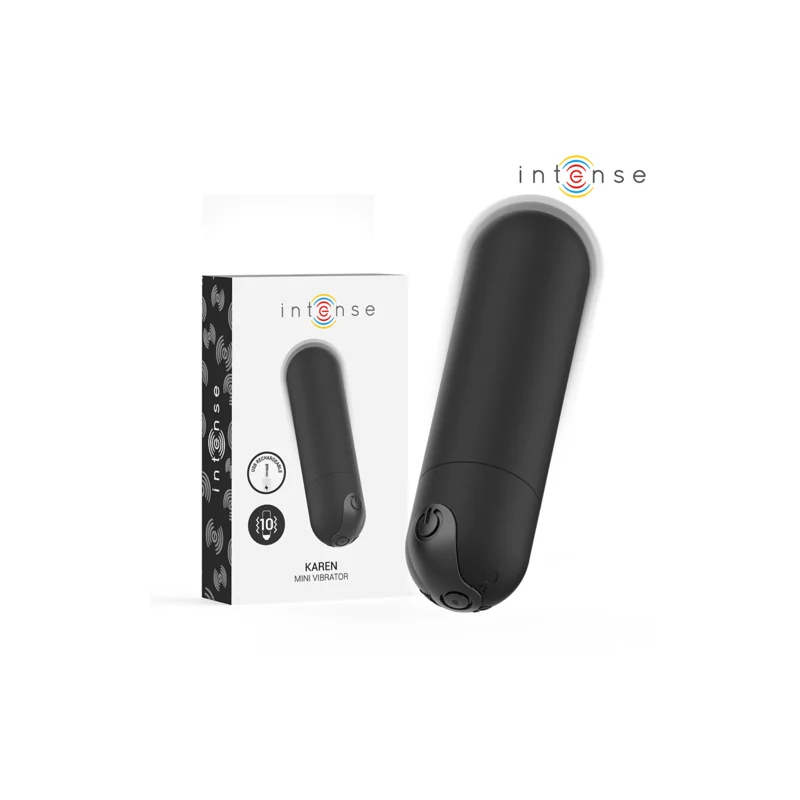 Intense - Karen Mini Vibratório Bullet Recarregável Preto