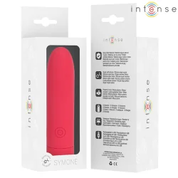 Intense- Symone USB Recarregável Vibratória Bullet 8 Vibrações Vermelho 10 x 2,2 Cm