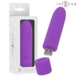 Intense - Symone USB Recarregável Vibratória Bullet 8 Vibrações Roxo 10 x 2,2 Cm