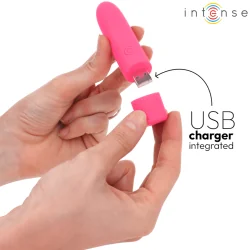Intense - Symone USB Recarregável Vibratória Bullet 8 Vibrações Rosa 10 x 2,2 Cm