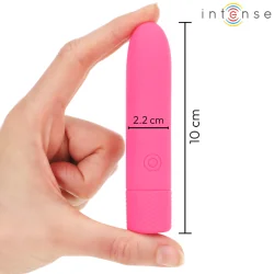 Intense - Symone USB Recarregável Vibratória Bullet 8 Vibrações Rosa 10 x 2,2 Cm