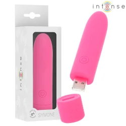Intense - Symone USB Recarregável Vibratória Bullet 8 Vibrações Rosa 10 x 2,2 Cm