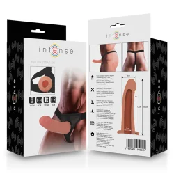 Intense - Arnês Oco Com Dildo 16 X 3 Cm