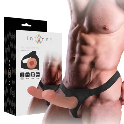 Intense - Arnês Oco Com Dildo 16 X 3 Cm