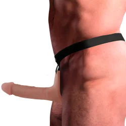 Intense - Arnês Oco Com Dildo De Silicone 16 X 3,5 Cm