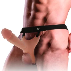 Intense - Arnês Oco Com Dildo De Silicone 16 X 3,5 Cm