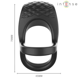 Intense - Alex Vibrador Anel Duplo Pénis 10 Vibrações Preto
