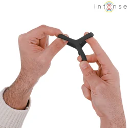 Intense - Carson Anel De Pênis Duplo De Silicone Preto Modelo 4