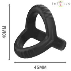 Intense - Carson Anel De Pênis Duplo De Silicone Preto Modelo 4