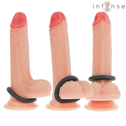 Intense - Hugh 3 Anéis De Silicone Básicos Pretos
