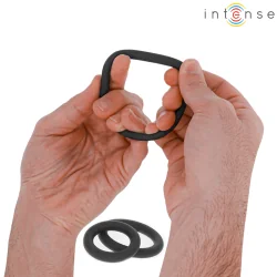 Intense - Hugh 3 Anéis De Silicone Básicos Pretos