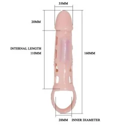 Pretty love - Capa Extensor De Pénis Harrison Com Vibrao E Ala 13.5 CM