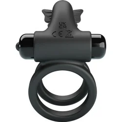 Pretty Love - Anel Vibrador Duplo Com Estimulador Preto