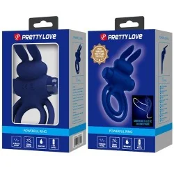 Pretty Love - Darey Anel Vibrante Duplo Coelho Azul