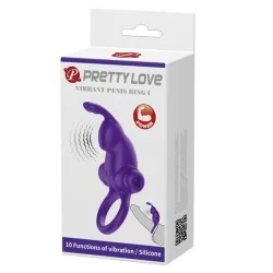 Pretty Love - Anel Vibrador I Coelho Para Pénis Roxo