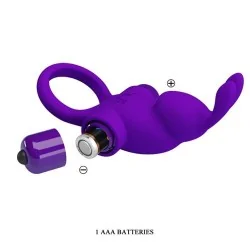 Pretty Love - Anel Vibrador I Coelho Para Pénis Roxo