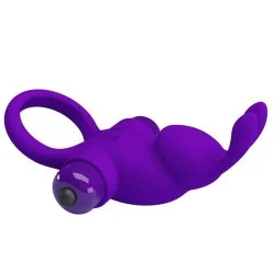Pretty Love - Anel Vibrador I Coelho Para Pénis Roxo