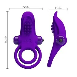 Pretty Love- Anel Para Penis Vibrante Roxo