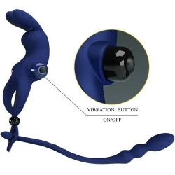 Pretty love - Ayad Anel Vibrador Coelho Com Plug Azul