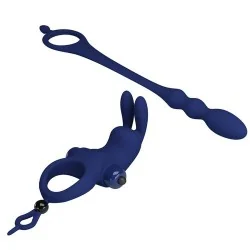 Pretty love - Ayad Anel Vibrador Coelho Com Plug Azul