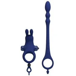 Pretty love - Ayad Anel Vibrador Coelho Com Plug Azul