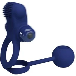Pretty Love - Remington Anel Vibrador Duplo Com Plug Azul