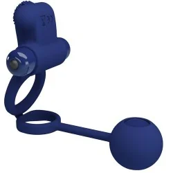 Pretty Love - Remington Anel Vibrador Duplo Com Plug Azul