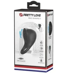 Pretty Love - Anel Para Penis Vibrante Com Lingua Preta