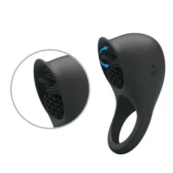 Pretty Love - Anel Para Penis Vibrante Com Lingua Preta