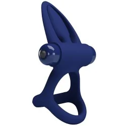 Pretty Love - Mat Anel Duplo Com Vibrao E Estimulador Azul