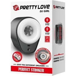 Pretty Love - Dj Girl Masturbador Masculino Com Vibração 5 Configurações Negro