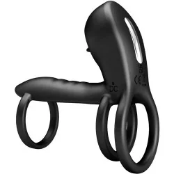 Pretty Love - Bainha De Penis Jammy 12 Vibrações Com Língua De Silicone Recarregável