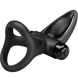 Pretty Love - Anel Vibrante 10 Vibrações Silicone Preto