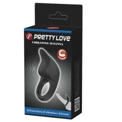 Pretty Love - Anel Para Penis Vibrante Susanna Preto