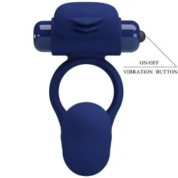 Pretty Love - Ajmal Anel Vibrador Com Plug Azul