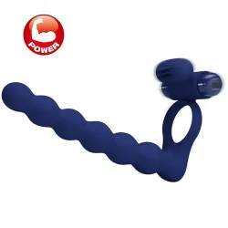 Pretty Love - Ajmal Anel Vibrador Com Plug Azul
