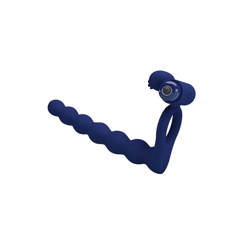 Pretty Love - Ajmal Anel Vibrador Com Plug Azul