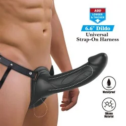 Pretty Love - Landon Black Vibrating Strap-on