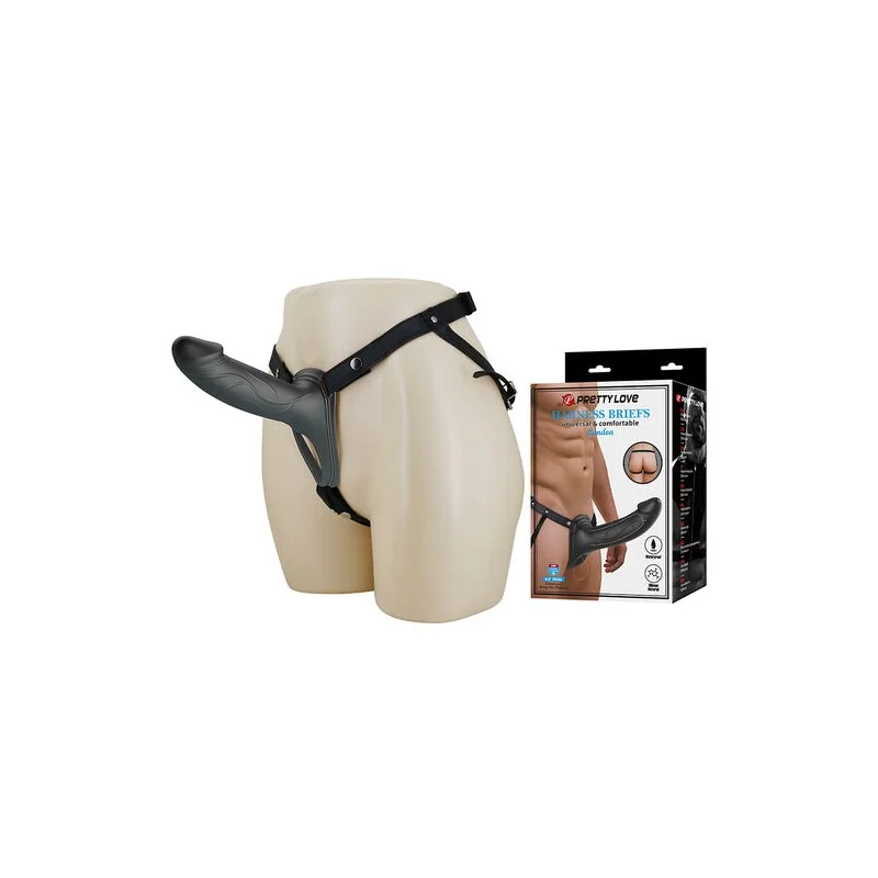 Pretty Love - Landon Black Vibrating Strap-on