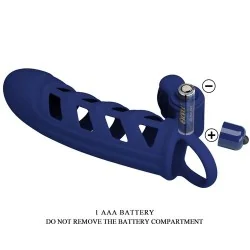 Pretty Love - Altaf Anel Vibrador Com Bainha De Silicone Azul