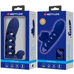 Pretty Love - Altaf Anel Vibrador Com Bainha De Silicone Azul