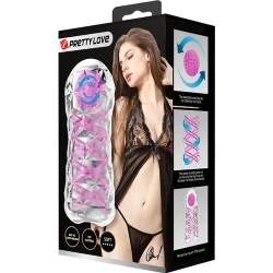 Pretty Love - Masturbador Masculino Fantasy Com Espiral Interna Com Bolas Transparentes