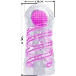 Pretty Love - Masturbador Masculino Fantasy Com Espiral Interna Com Bolas Transparentes