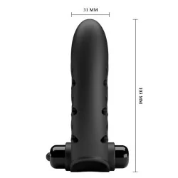Pretty Love - Capa De Dedo Vibrador De Coelho Preto Vance