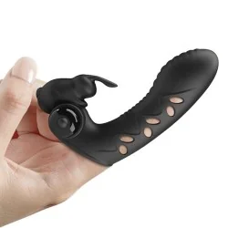 Pretty Love - Capa De Dedo Vibrador De Coelho Preto Vance